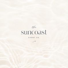 the suncoast event co logo with water ripples on it's surface