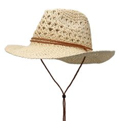 Sunset and Swim Western Cowboy Sun Hat Adjustable Panama Hat For Beach And Warm Weather, Adjustable Panama Hat For Beach In Warm Weather, Casual Adjustable Crochet Hat With Upf 50+, Casual Crochet Hat With Upf 50+ And Adjustable Fit, Adjustable Straw Hat For Summer Travel, Adjustable Panama Hat With Upf 50+ For Summer, Summer Outdoor Panama Hat With Brim, Summer Outdoor Brimmed Panama Hat, Short Brim Paper Straw Hat For Rodeo