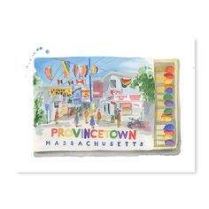 Provincetown Matchbook - Furbish Studio Dreamy Destinations, Personalized Gallery Wall, Furbish Studio, Printed Napkins, Acrylic Frames, Needlepoint Pillows, Hot Spots, Stars At Night, The Grove