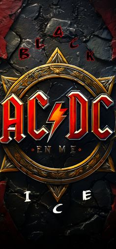 the logo for ac / dc entertainment's upcoming show, black is back and red is