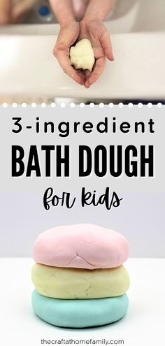 three ingredient bath dough for kids to make