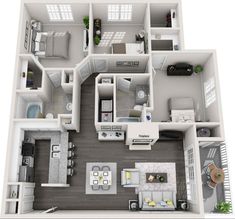 the floor plan of a two bedroom apartment