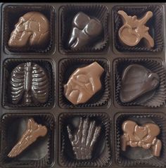 chocolates in the shape of human bones and hands