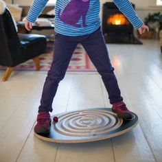 Labyrinth Wooden Balance Board - Bella Luna Toys Wooden Labyrinth, Wooden Balance Board, Wooden Rocker, Woodworking For Kids, Diy Holz, Balance Board, Toy Shop, Wood Toys, Diy Toys