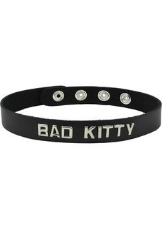 Wordband Collar - Bad Kitty Types Of Kittens, Kitty Play, Bad Kitty, Bad Cats, Kittens Playing, Little Kittens, Leather Collar