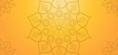 an orange and yellow background with intricate designs