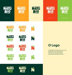 the logo for nau rio is shown in four different colors