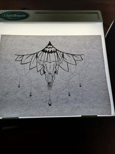 a drawing of a bird on top of a piece of paper with drops of water hanging from it's wings