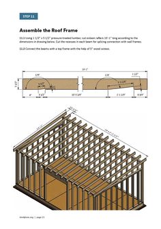 an assembly diagram for the roof frame