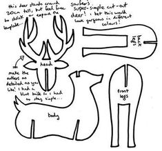 some drawings that have been made to look like deers and antelope heads