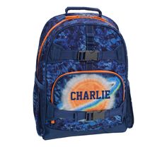 Mackenzie Navy Planet Tie-Dye Backpacks Matching Backpacks, Kids School Backpack, Lunch Bags, Dishwasher Racks