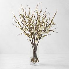 a vase filled with white flowers on top of a table