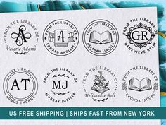 stamps with the words us free shipping from new york