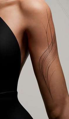 the back of a woman's arm with lines drawn on it