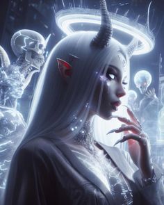 Gothic Fantasy Art, Dungeons And Dragons Characters, Demon Art, Creepy Art, Cute Art Styles, Digital Art Girl, Beautiful Fantasy Art, Cute Anime Pics, Fantasy Artwork