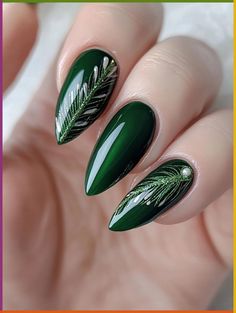 Wrap your nails in holiday cheer with fabulous green Christmas designs! Explore 30 enchanting ideas that bring the spirit of the season to life. From glittering emerald French tips to cozy sweater-inspired patterns, these nail art concepts will make your hands a festive masterpiece. Embrace bold green hues or opt for subtle, wintery sage tones. Stand out at every gathering with these eye-catching, creative green Christmas nails. Evergreen Nails, Ombre Christmas Nails, Gold Holiday Nails, Green Christmas Nails, Nails Acrylic Fall, Gold Holiday, Matte Green