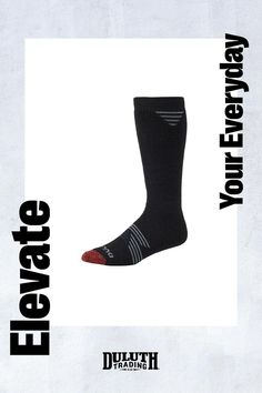 Unhole-y durable 7-Year Heavyweight Merino Boot Socks feel soft, hold heat, wick moisture and even fend off blisters! Winter Socks For Outdoor Activities, Winter Sports Anti-odor Socks, Black Winter Socks For Outdoor Activities, Anti-odor Sports Socks For Winter, Durable Casual Winter Socks, Casual Durable Winter Socks, Casual Knee-high Socks For Outdoor, Durable Winter Socks, Durable Winter Hiking Socks