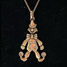 14k Diamond Clown Necklace Clown Necklace, Womens Jewelry Necklace, Gold Diamond, Gold Necklace, Jewelry Necklaces, Yellow Gold, Necklaces, Women Jewelry, Chain