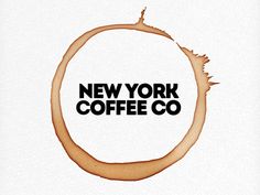 the new york coffee co logo is shown on a white background with an orange circle