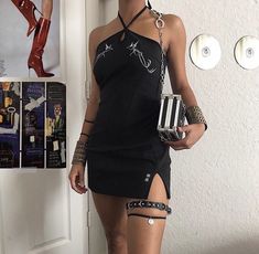 @kocajas Estilo Harajuku, Gothic Chic, Korean Dress, Style Noir, Lace Dress Black, Black Bodycon Dress, Harajuku Fashion, Strap Dress, Skirt Fashion