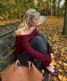 Stile Blair Waldorf, Adrette Outfits, Fest Outfits, Autumn Fits, Elegante Casual, Fall Fits, Trendy Fall, Red Outfit