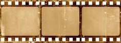 an old film strip with four different frames on the front and back side, all in sepia tone