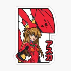 an anime character sticker on a white background