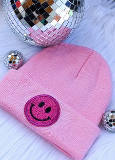 Beanie season is here and these cuties are perfect for the cold weather! About the beanie: - One size: fits all - Composition: 100% Acrylic Cute Acrylic Beanie One Size, Smiley Face Beanie, Pink Acrylic Beanie (one Size Fits Most), Pink Acrylic Beanie Hat, Pink One-size Acrylic Beanie, Winter Beanie, Happy Face, Skull Cap Beanie, Skull Cap