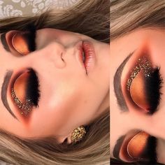 Fall Glam Makeup, Makeup Collage, Makeup Books, Glam Makeup Look, Beautiful Eye Makeup, Eye Makeup Designs, Colorful Eye Makeup, Glamorous Makeup, Gold Makeup