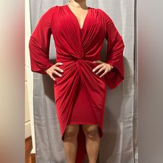 Red Misa Dress Long Sleeve, New With Tags Size Xs But Has Stretch Up To Small, Perfect For Holidays Holiday Red Dress, Misa Dress, Red Holiday Dress, Dresses Holiday, Holiday Red, Dress Long Sleeve, Holiday Dresses, Dress Long, Dresses Xs