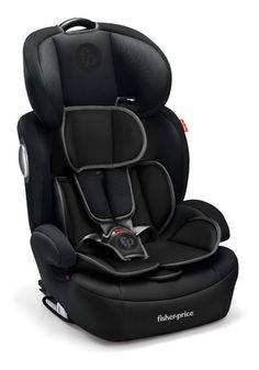 the child's car seat is shown in black