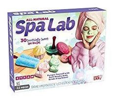 a box of spa lab soaps on a white background with an image of a woman's face