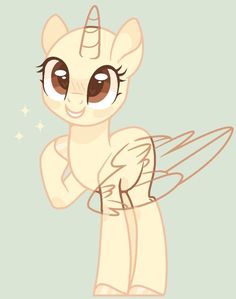 a drawing of a little pony with big eyes