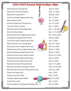 the 2013 - 205 school appreciation days poster