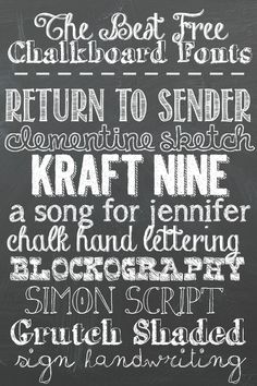 the best free chalkboard fonts to use for your project