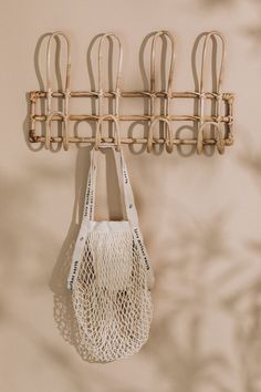 Bloomingville Objects Natural / FINAL SALE Rattan Wall Hanger Tiny Home Decorating Ideas, Wall Hanging Rack, Tropical Bag, Hanging Scarves, Rattan Wall, Bag Hanger, Hanging Rack, Wood Wall Hanging, Hanging Racks