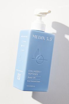 a bottle of medix s5 collagen and pedics lotion on a white background