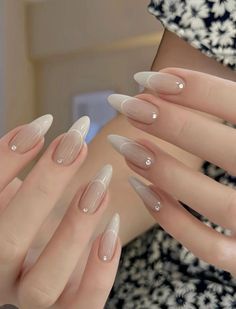 Nail Ideas Long Almond, Basic Nails Ideas, Nails Fall Nails, Nails Summer Nails, Asian Nails, Hello Nails, Hard Nails, Grunge Nails, Basic Nails