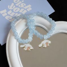 Material: Mixed Material Color: Blue Beads Cinnamoroll Babycinnamoroll, Pink Beads Melody Fashion Element: Cartoon Style: Cartoon Pink Rabbit, Dog Cute, White Dog, Clear White, White Dogs, Pink Beads, Pink Bracelet, Pink Pearl, Cartoon Style