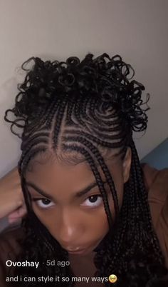 Braids With Widows Peak, Braid Hairstyle Ideas For Black Women, Free Style Cornrows, Short Fulani Braids With Curls, Natural Hair Plaits Hairstyles, Swirl Cornrows, Protective Braid Styles, Fulani Braids Hairstyles Designs, Tattoo Nails