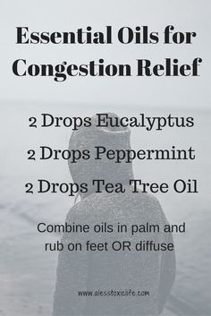 Essential Oils For Congestion Relief http://www.alesstoxiclife.com/health/essential-oil-uses/ Oils For Congestion, Essential Oils For Congestion, Congestion Relief, Essential Oil Remedy, Essential Oils Health, Essential Oil Diffuser Recipes, Yl Essential Oils, Essential Oil Blends Recipes, Essential Oil Mixes