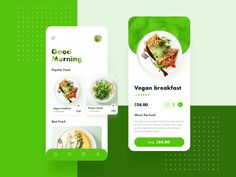 the food app is designed to look like it has been made into a mobile application