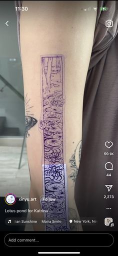 a person with a tattoo on their arm