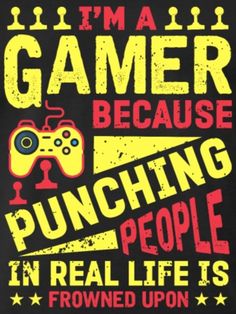 i'm a gamer because punching people in real life is fo t - shirts - men's premium t - shirt