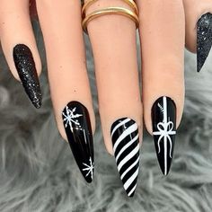 Goth Christmas nails | gothic Christmas nails, goth winter nails, black Christmas nail designs, dark holiday nails, Christmas 2023 nails, long nails, nail art, nails December Nails, Red Christmas Nails, Holiday Nail Designs, Winter Nails Acrylic, Christmas Nails Acrylic, Xmas Nails, Christmas Nail Designs