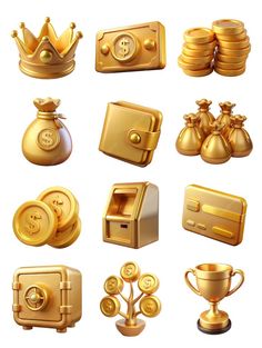 the golden objects are all grouped together