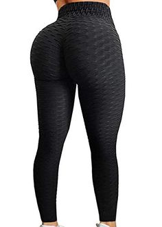 TIK Tok Leggings for Women Butt Lift Workout Leggings Tummy Control Yoga Pants High Waist Tiktok Butt Leggings A-Black Features: Top A+ MATERIAL- Polyamide/Spandex. Smooth and Ultra-Soft Fabric that provides extreme comfort with very little weight without restriction. It gives your butt a streamlined look like a Juicy peach. Plus a butt lifting feature for a natural looking back. BUTT LIFT PANTS - Sexy butt lift push up high waisted leggings for women, ruched butt leggings, lifting yoga pants, b Textured Leggings, Plus Size Workout, High Waist Yoga Pants, Legging Sport, Stretchy Leggings, Yoga Pant, Workout Running, Running Pants, Best Leggings