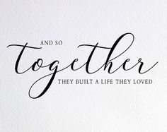 the word together is our favorite place to be written in cursive ink on white paper