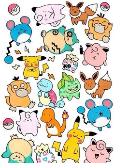 an image of many different cartoon animals