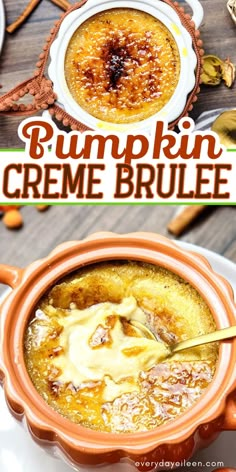 this pumpkin creme brulee is so easy to make it's the perfect fall dessert